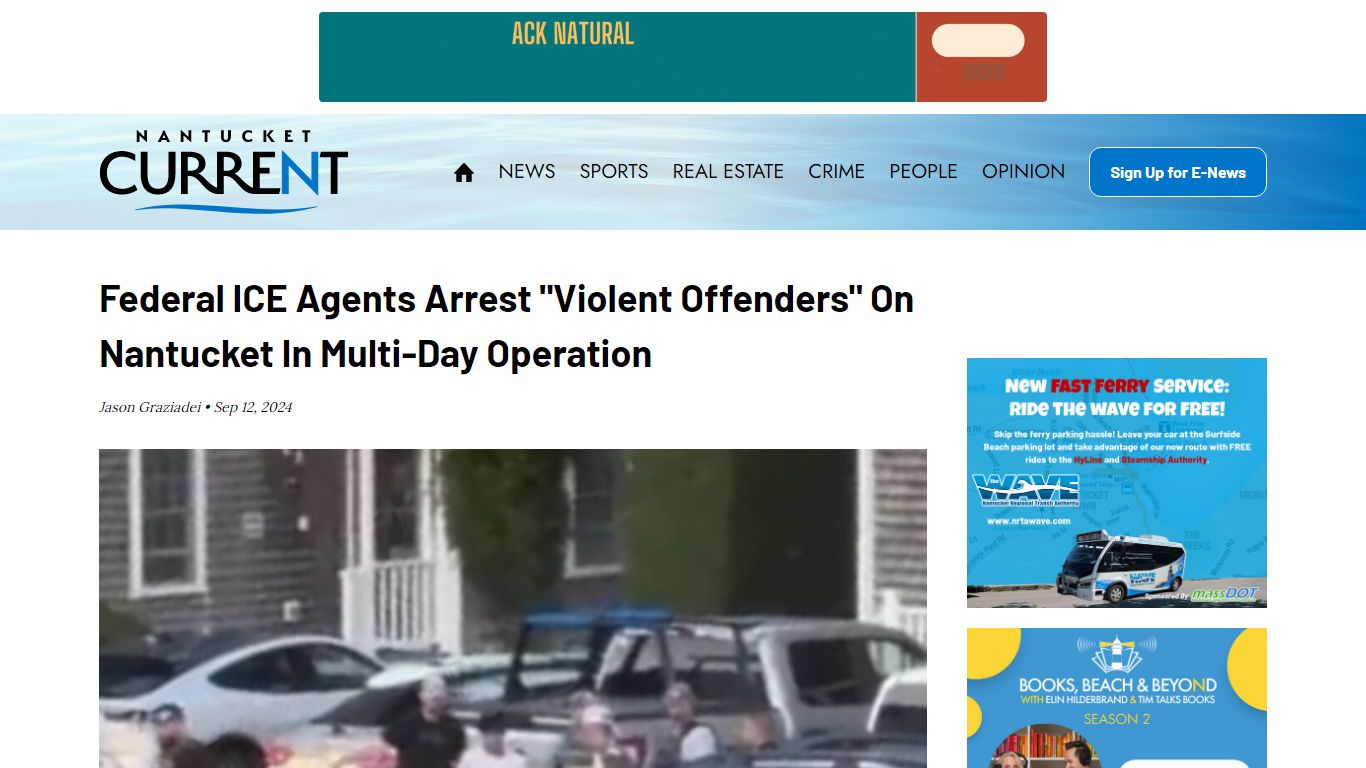 Federal ICE Agents Arrest "Violent Offenders" On Nantucket In…